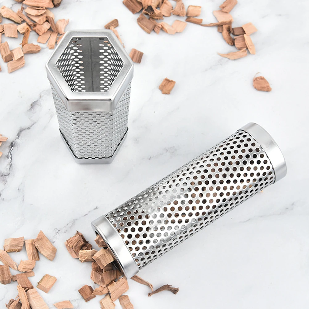 

Stainless Steel Grilling Tube Convenient Smoke Tube High Temp Resistant Durable Camping Accessory Convenient Grilling Tool