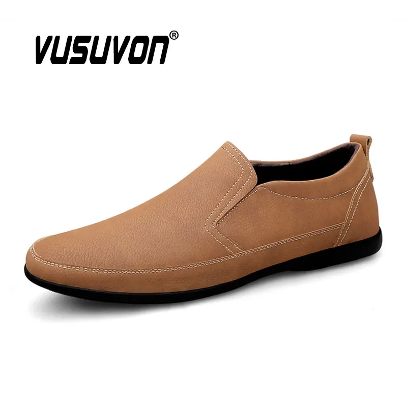 Fashion Men Loafers Breathable Split Leather Women Boys 36-46 Size Black Soft Outdoor Casual Summer Mules Dress Work Flats