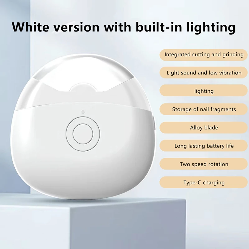 เครื่องตัดเล็บไฟฟ้าอัตโนมัติ สำหรับตัดเล็บมือและเล็บเท้า สำหรับผู้ใหญ่และเด็ก พร้อมกรรไกรตัดเล็บและที่ลับคม