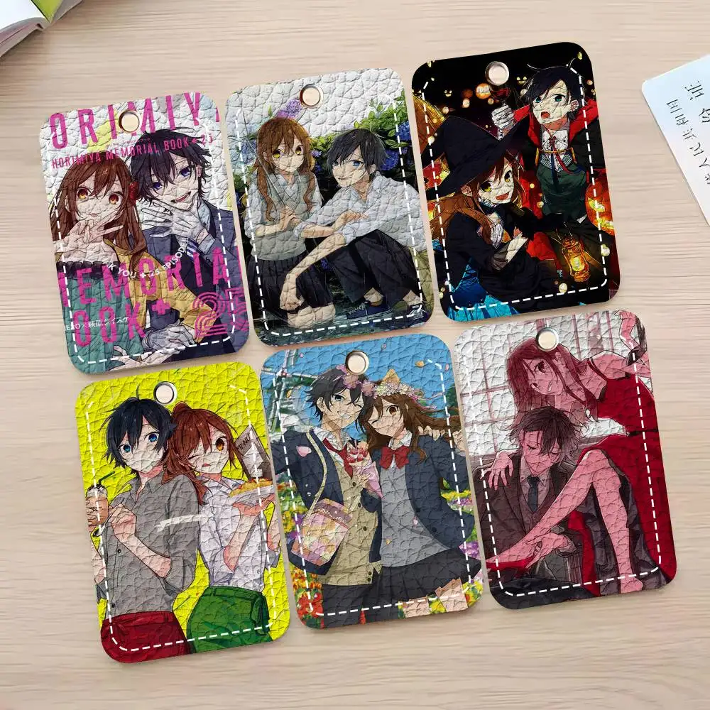 Horimiya Card Wallet With Keychain PU Leather Printed Pattern Card Holder