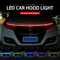 Led Strip Hood Light Car DRL Led Light Strip For Car Hood Flexible Daytime Running Light Strip Universal Decoration Lamp For DRL