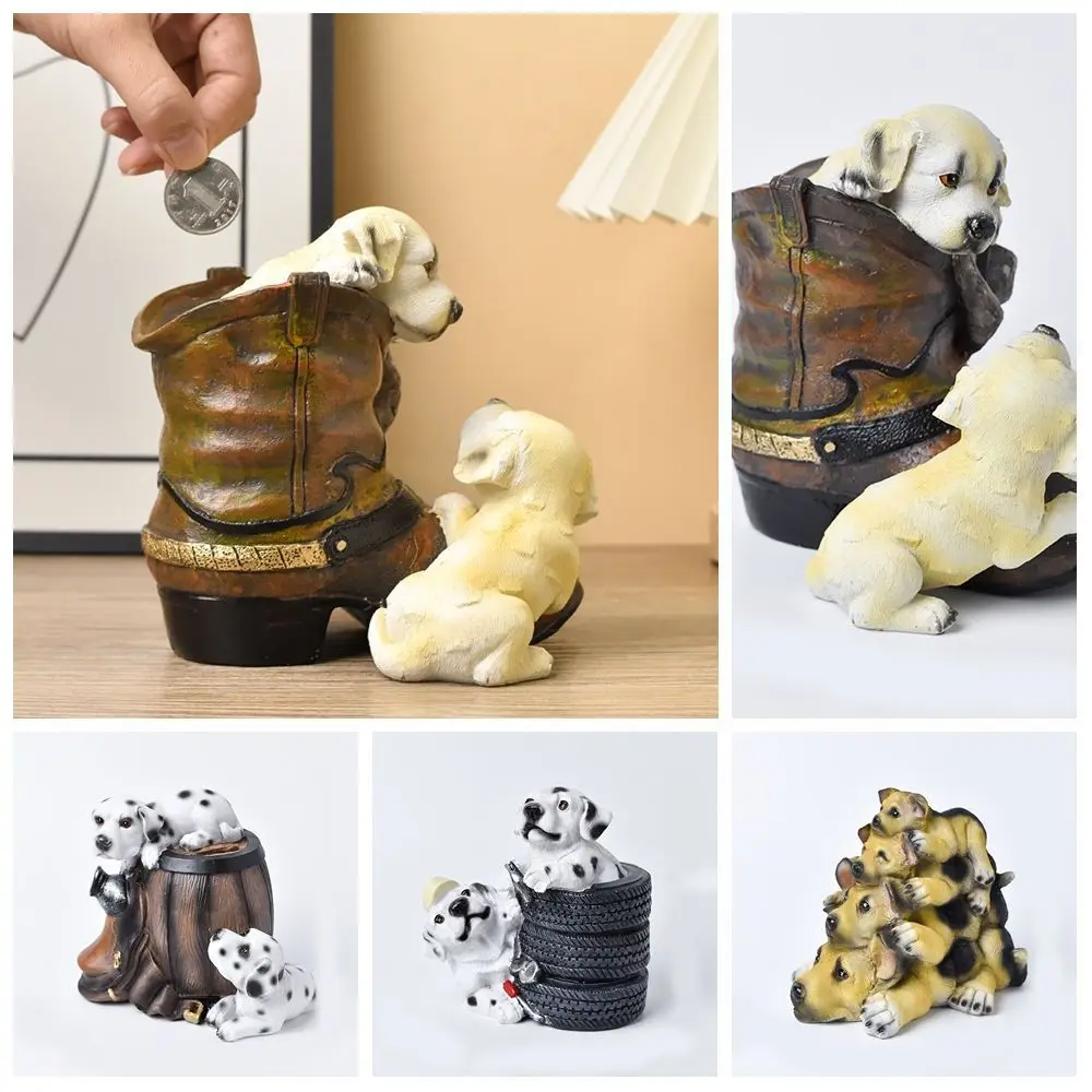 Cute Savings Tank Dog Piggy Bank Large Capacity Decorative Animal Saving Box Cartoon Openable Cartoon Money Boxes Home Decor