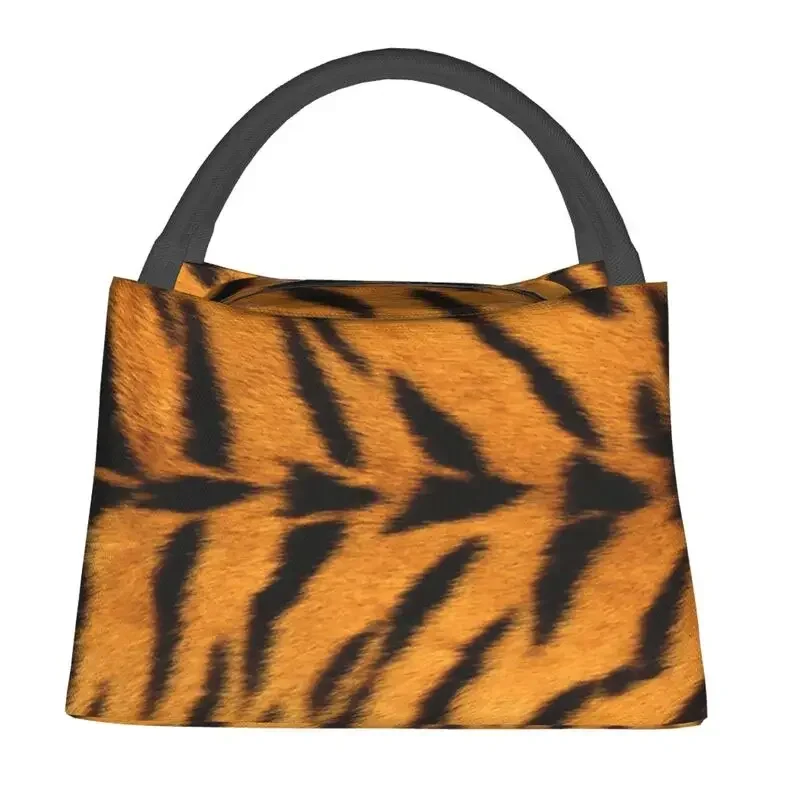 Animal Skin Pattern Insulated Lunch Bags for Outdoor Picnic Tiger Cheetah Print  Resuable Thermal Cooler Bento Box Women