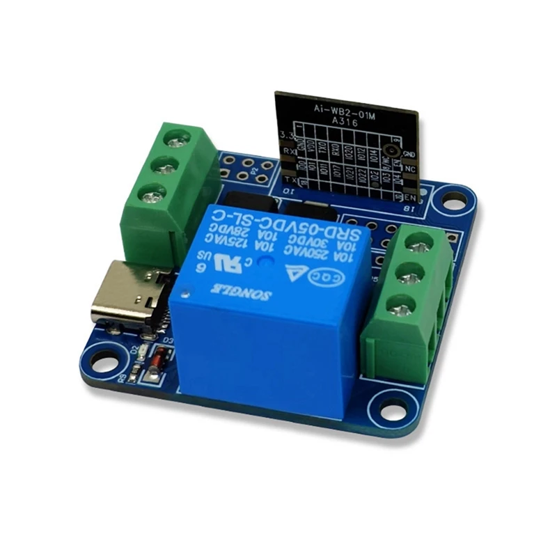 WB2-01M Single Relay Module WIFI Bluetooth Wireless Iot Development Board Module For Smart Home Applications