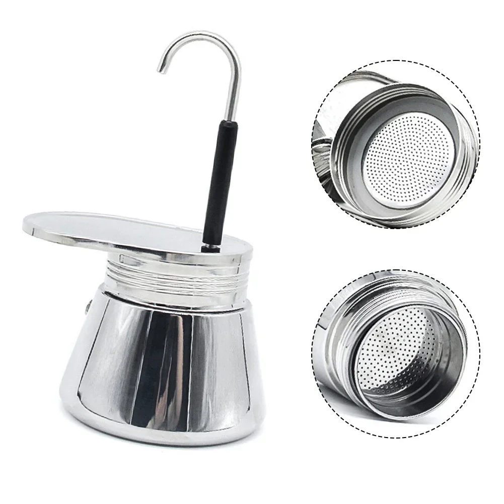 Coffee Maker 200ML For 124 Single Tube Stainless Steel Coffee Pot Home Coffee Machine Parts Household Supplies