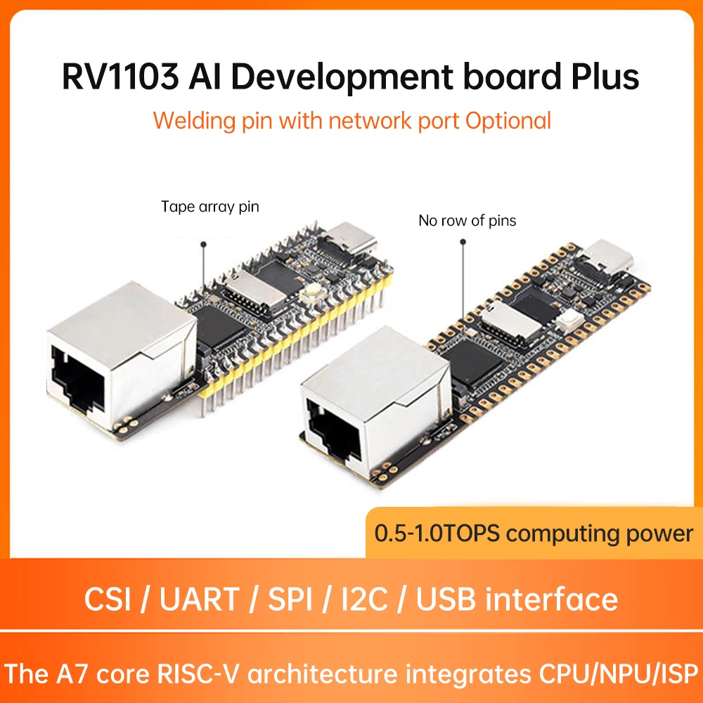 Luckfox Pico Plus Rv1103 Linux Micro Development Board Integra Processadores Arm Cortex-a7 Risc-v Mcu Npu Isp com Porta Tipo-c
