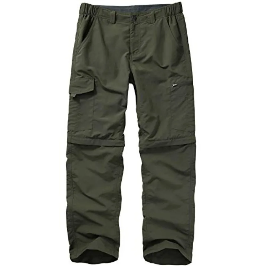 

Mens Hiking Pants Convertible Lightweight Quick Dry Zip Off Fishing Safari Camping Travel boy Scout Pants
