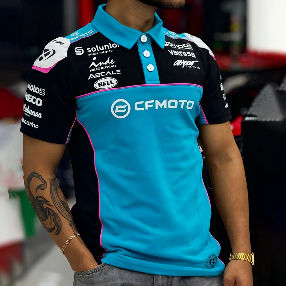 Camiseta Polo de Motocicleta CFMOTO 2026, Edición de Equipo de Carreras, Transpirable y Elegante, para Uso Casual de Verano