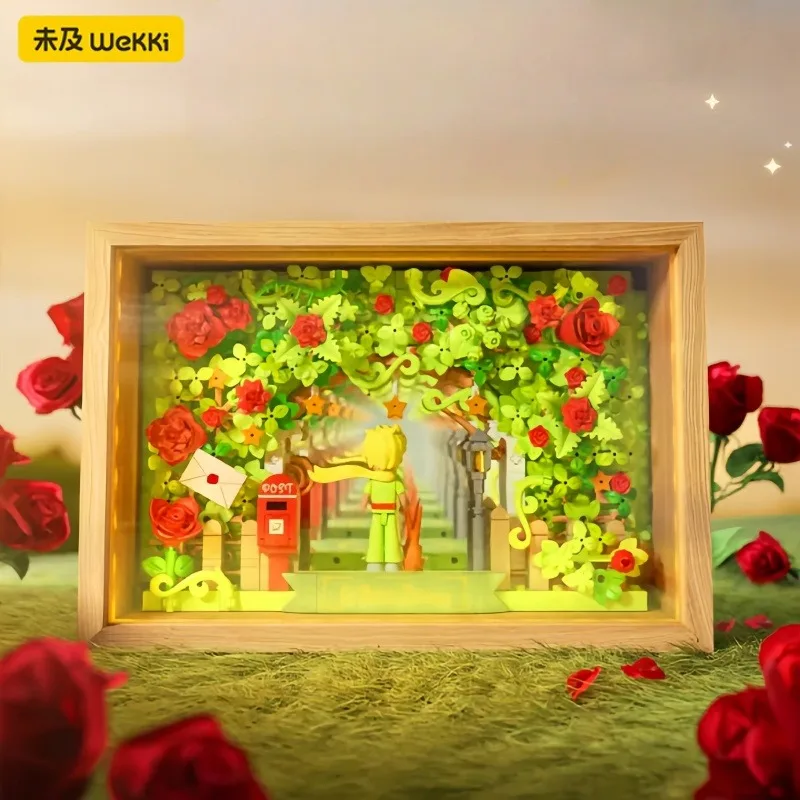 

Wekki Маленький принц Строительные блоки Безодне Зеркало Фоторамка Маленькие частицы Настольные украшения Сборка Игрушка Модель Подарок