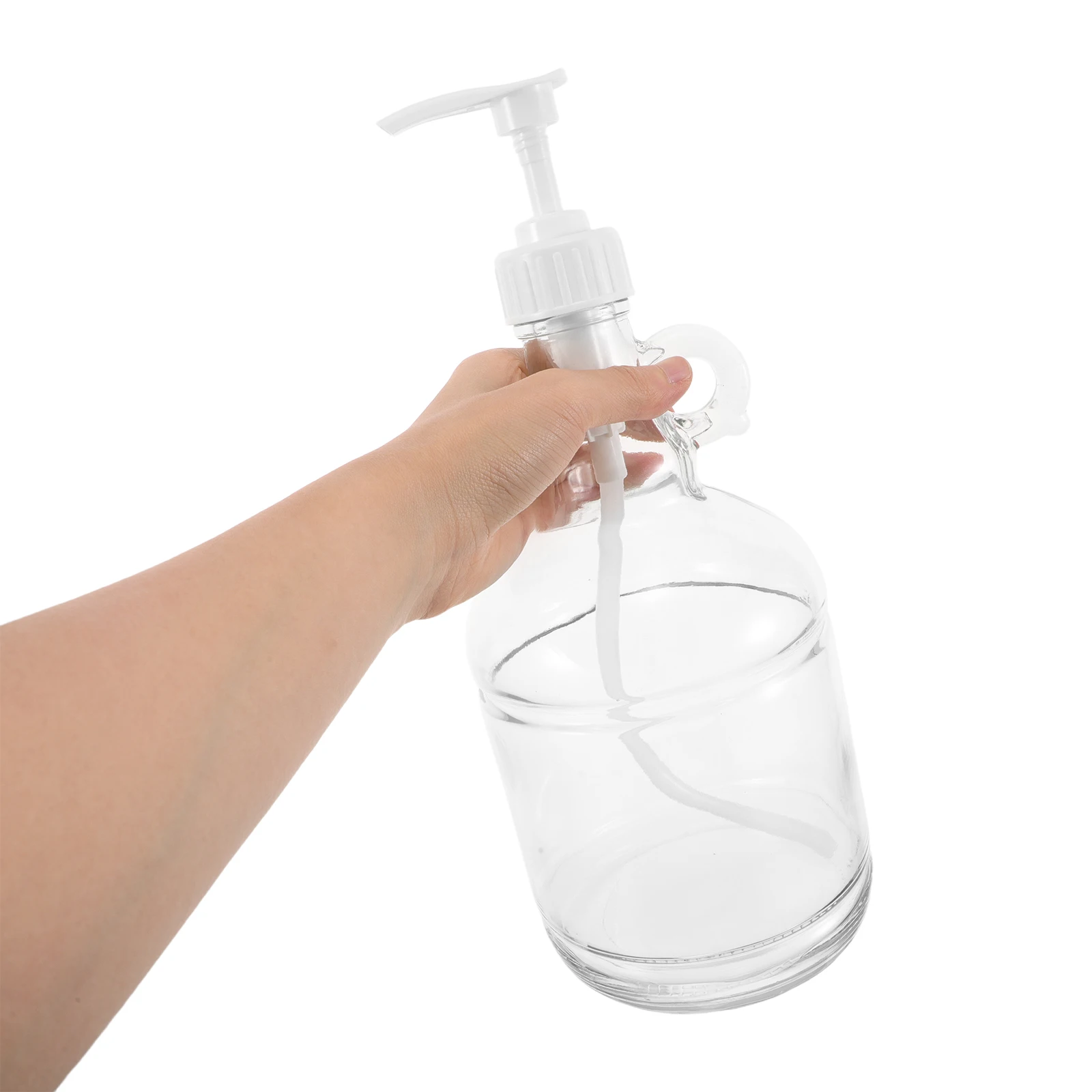 

Refillable Glass Soap Dispenser Bottle Modern Pump Design for Shower Gel Shampoo Liquid Body Wash Lotion Massage Oil