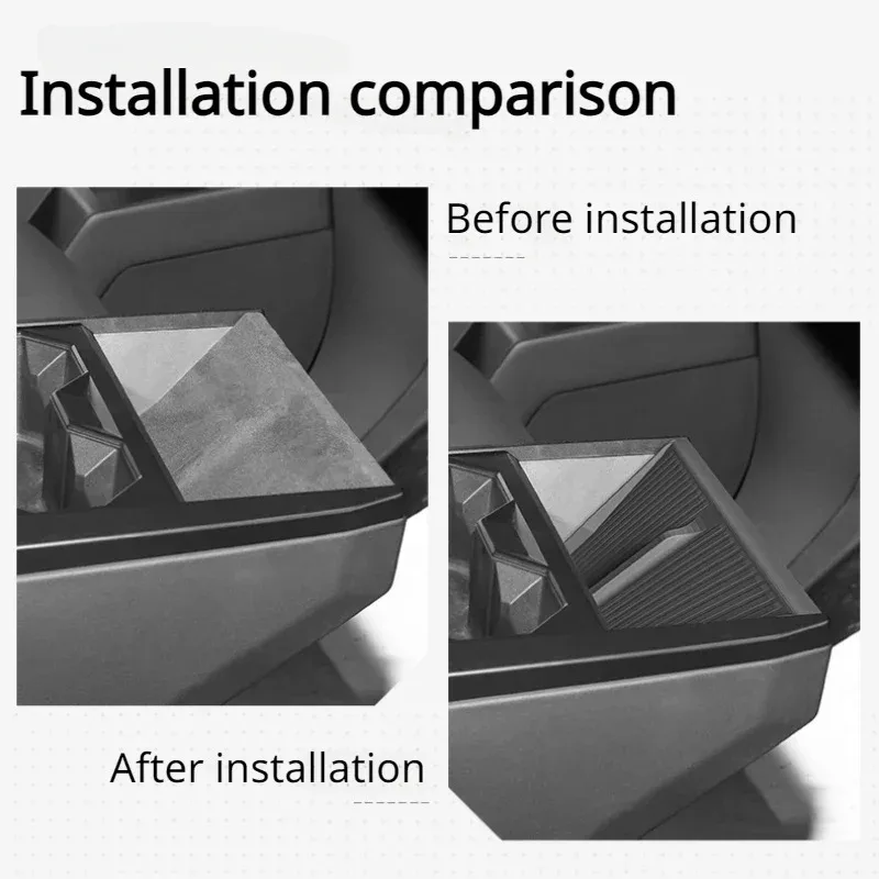 For Tesla Cybertruck 2025 Central Control Wireless Pad Car Accessories Pickup Truck Mobile Phone Non-slip Storage Mat Silicone