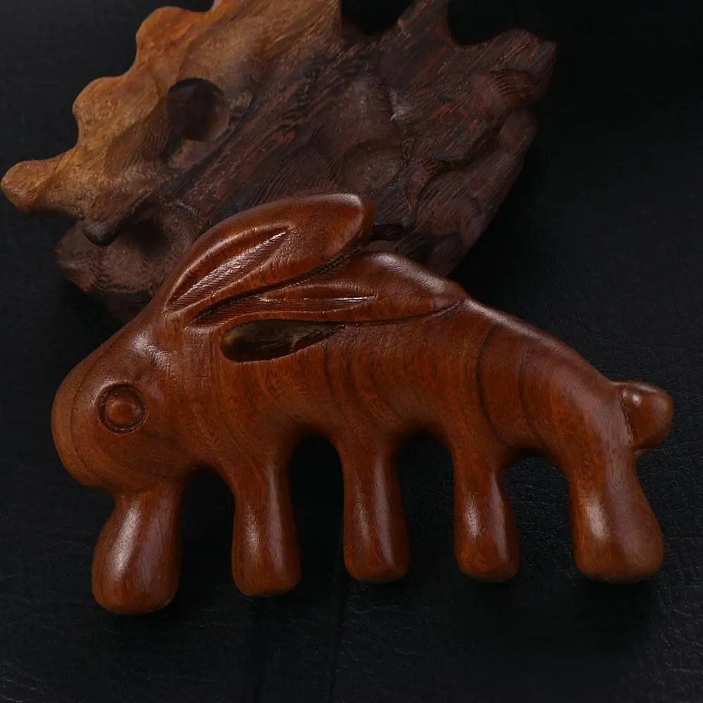 Trattamento SPA Stimolazione della perdita dei capelli Riflessologia Pettine da massaggio in legno Denti larghi Pettine per capelli Spazzola per massaggio del cuoio capelluto Strumento per la cura dei capelli