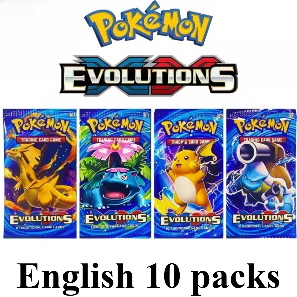 100PCS Trading Cards 9+1 Per Pack Mega Evolution Booster Pack Chaos Rising Pitch Phantasmal Flames Battle Collectible Game Card - view 4