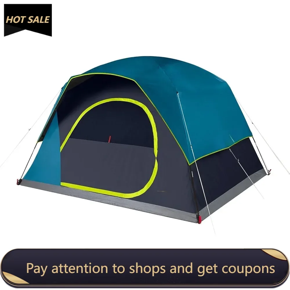 

Camping Tent with Dark Room Technology, 4/6/8/10 Person Family Tent Sets Up in 5 Minutes and Blocks 90% of Sunlight Freight free