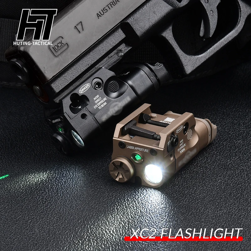 WADSN Tactica XC2 Outdoor Hunting Scout Accessory Hanging Pistol Red Green Laser Metal Flashlight Fit 20mm Rail Glock 17 18 19