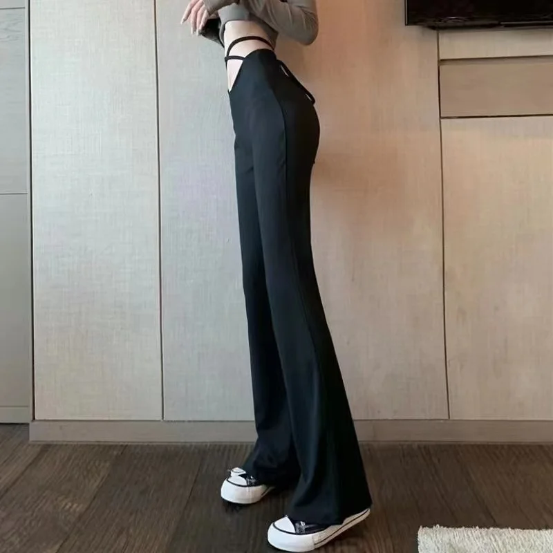 

Брюки женские готические Y2K зимняя плюшевая домашняя одежда уютный пояс утолщенный завязанный многослойный пояс со вставками ленты с узором винтажный