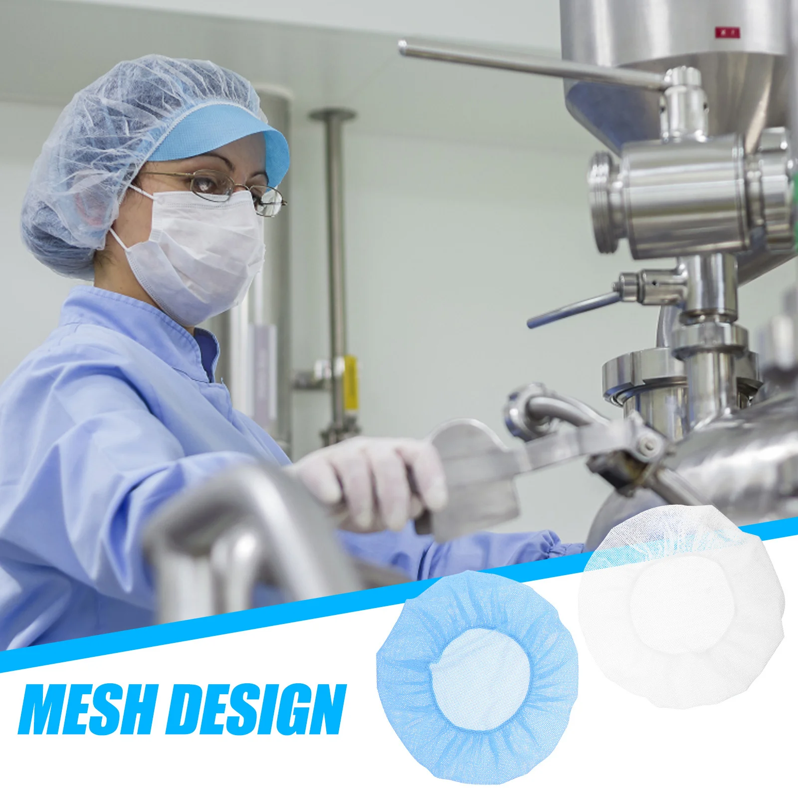 4 قطعة قبعة عمل مضادة للكهرباء الساكنة، قبعة طبخ شبكية قابلة للتنفس وممتصة للعرق، مطبخ قابل للتعديل لخدمة الطعام