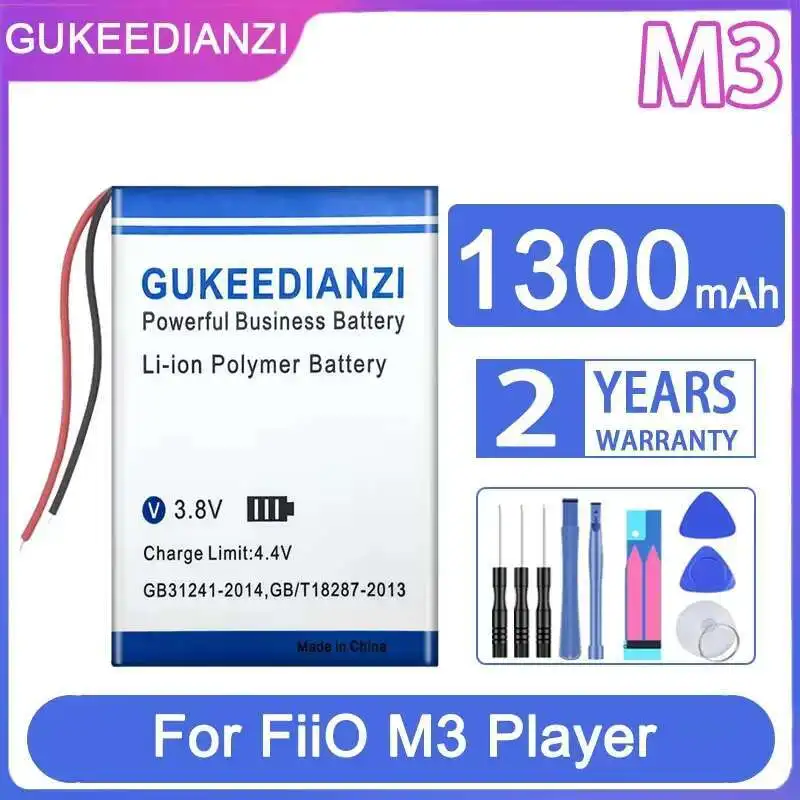 

1300mAh For Fiio M3 Player Music Player Battery Reliable Replacement