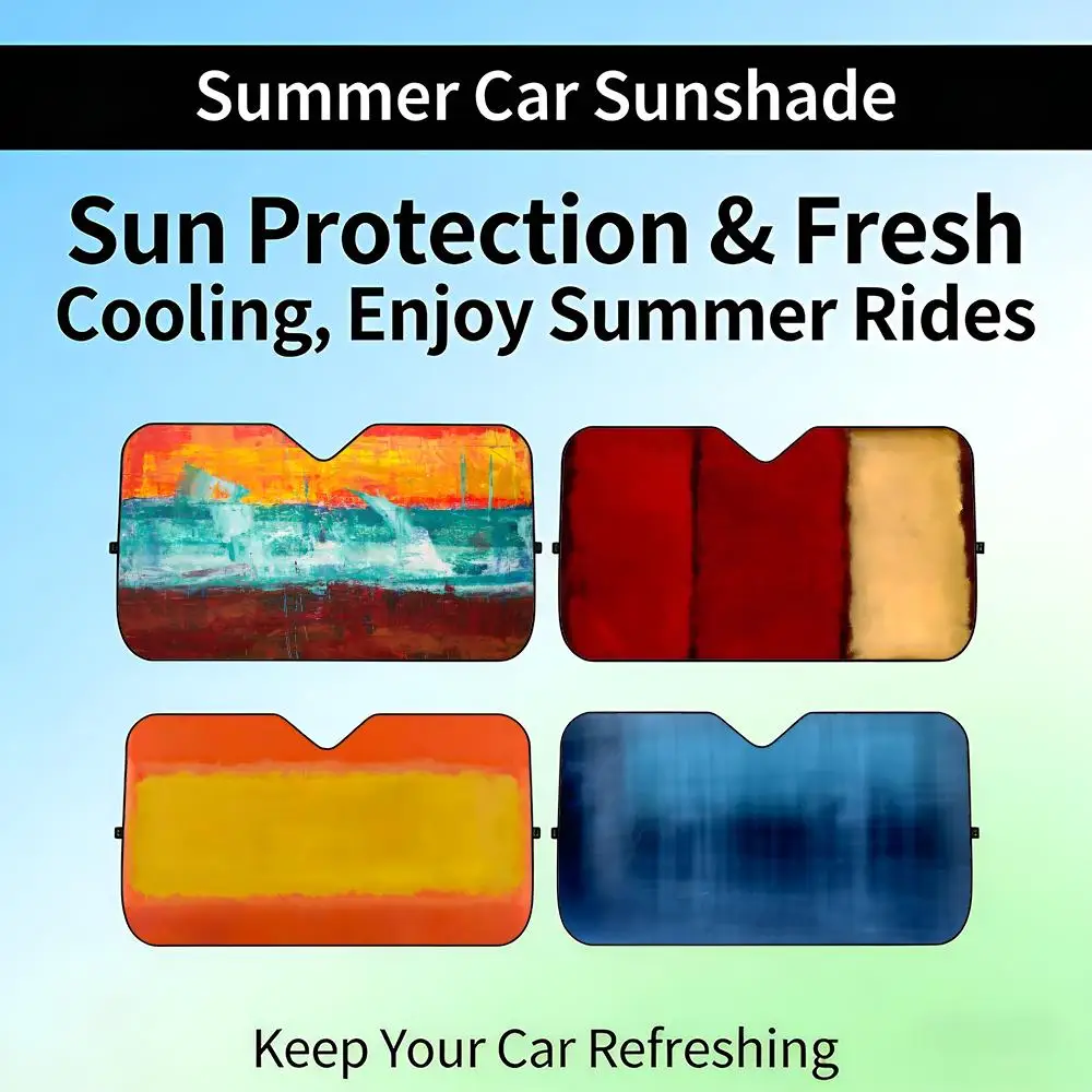 

MMark Rothko Abstract Art Sun Visor Retractable Car Windshield Sun Shade UV