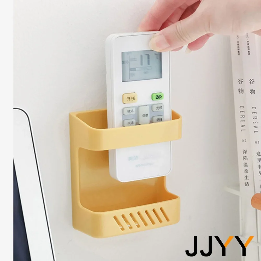 Wall Mounted Storage Box Remote Control Holder Phone Stand Organizer Multifunctional ABS Material Space Saving Home Container