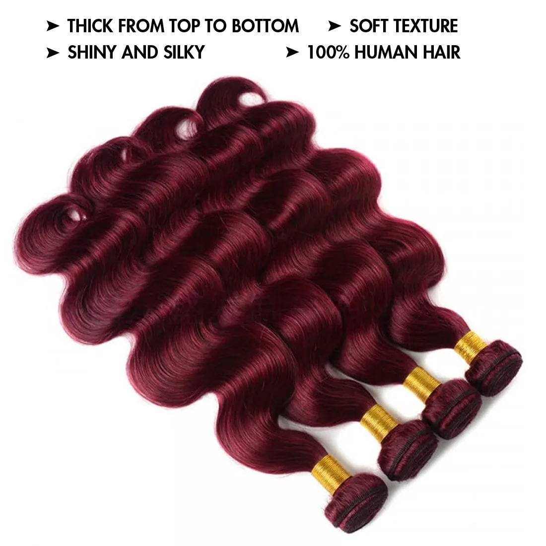 99J Body Wave Human Hair Bundles Colored Burgundy Human Hair Bundles And Weaves Raw Virgin Human Hair Weaving Extension 100G/Pcs