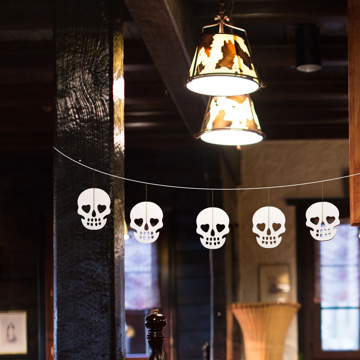 

20 Pcs Skull Chips Witch Altar Bedroom Decoration Wood Blank Halloween Indoor Party Favor Ornament Craft