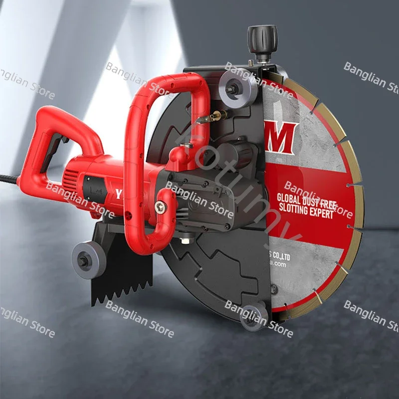 Handheld Concrete Groove Slotting Machine, Brick Wall Cutting Machine, Dustless, Hydropower Slot, Multi-angle Circular Saw