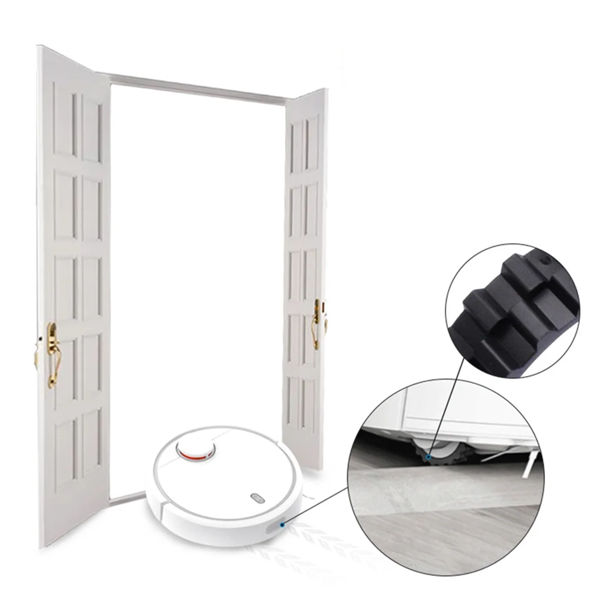 ยางล้อ2ชิ้นสำหรับ Xiaomi Mijia 1C/2C/ชุด S5 3C/T6/T7หุ่นยนต์ดูดฝุ่นล้ออะไหล่ทดแทนกันลื่น