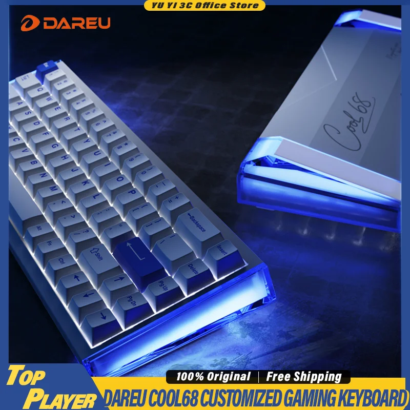 

DAREU Cool68 HE Gaming Keyboard Hall Effect Switch 0.01mm RT 0.1ms Latency 8kHz Polling Rate Support Dynamic RGB SOCD MT TGL RS