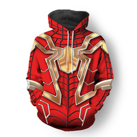 Miniso Hero Spiderman Lron Man Hoodie Jumper Anime Peripheral Moletom Com Capuz Tops For Teens Revenge Hoodie Anime Hoodie