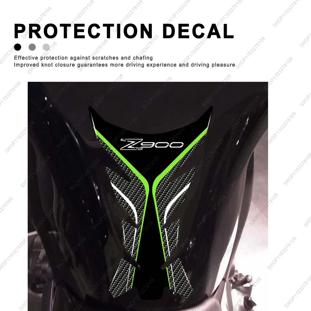 Per Kawasaki Z900 Z 900 Edizione Limitata 3D Resina Epossidica Moto Lato Rilievo del Carro Armato Adesivo di Protezione Nuova Decalcomania Decorativa