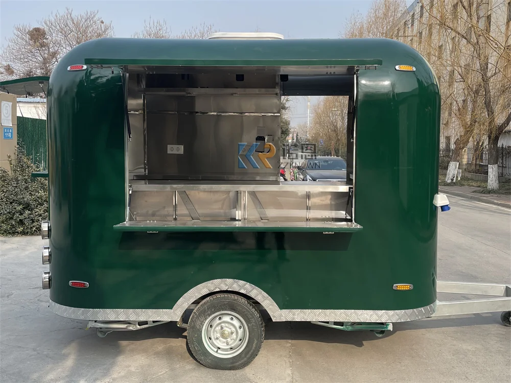 

Customized Mobile Juice Ice Cream Trailer Concession Fast Food Truck Burger Coffee Cart Catering Trailer Fully Equipped