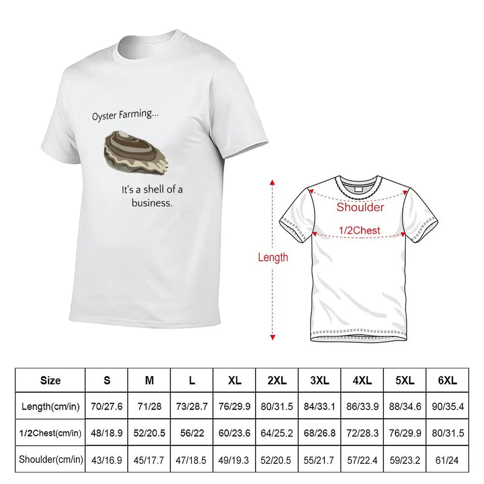 Oyster Farming T-Shirt cotton graphic tees affliction shirts mens graphic t-shirts funny