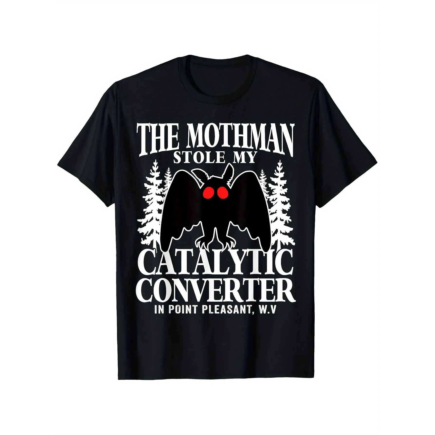 Humorous Mothman Graphic Tee - Features The West Virginia Legend, Made from Soft And Breathable