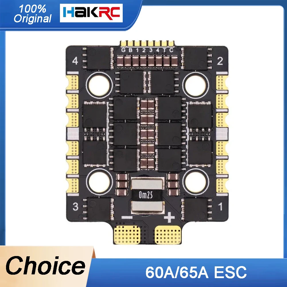 HAKRC BLHeli 32BIT 60A/65A 4-в-1 бесщеточный ESC 2-8S LIPO DShot 150/300/600 20x20 мм для FPV гоночного дрона для фристайла HAKRC BLHeli 32BIT 60A/65A 4-в-1 бесщеточный ESC 2-8S LIPO DShot 150/300/600 20x20 мм для FPV гоночного дрона для фристайла