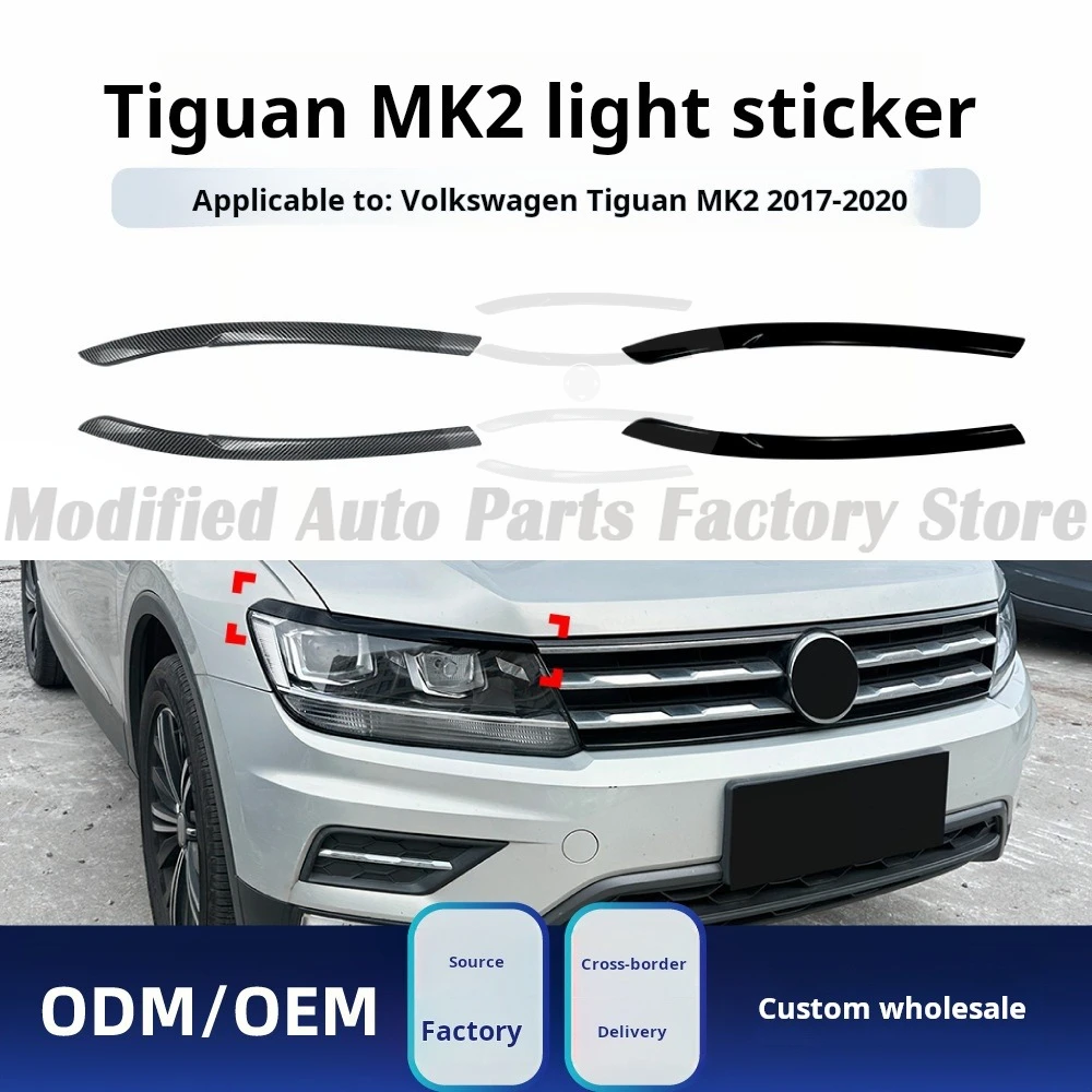 

Applicable To Volkswagen Tiguan MK2 2017-2020 Headlights, Eyebrows, Car Stickers, Exterior Decoration Parts