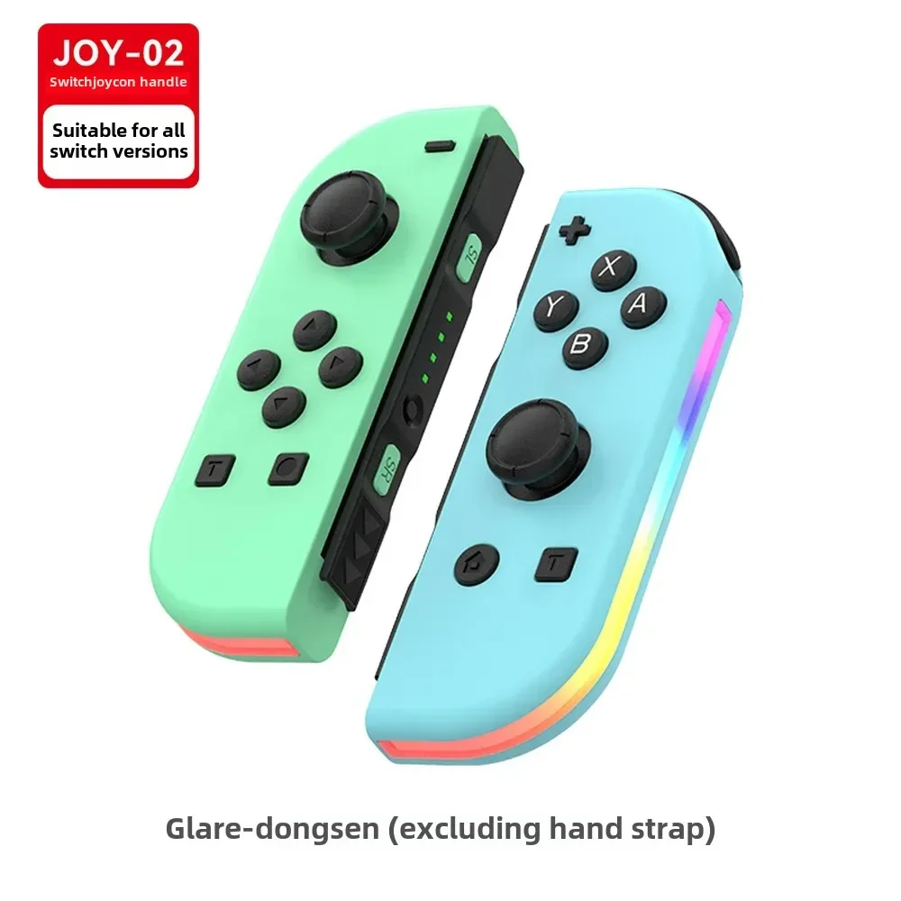 Joy 02 RGB LED 5.2 BT Switch L/R Joypad for Nintendo Switch/Lite/Oled Cons Joystick with Dual Vibration For PC Yuzu