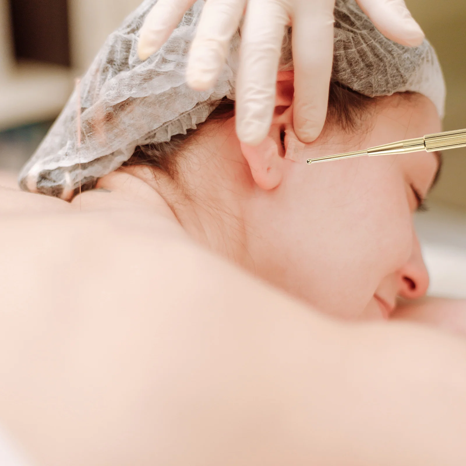 2 قطعة الأذن الوخز بالإبر نقطة التحقيق الفولاذ المقاوم للصدأ الدقة تلميح العلاج بالابر القلم ل الأذن تدليك العلاج أدوات الوخز بالإبر الصحة #4