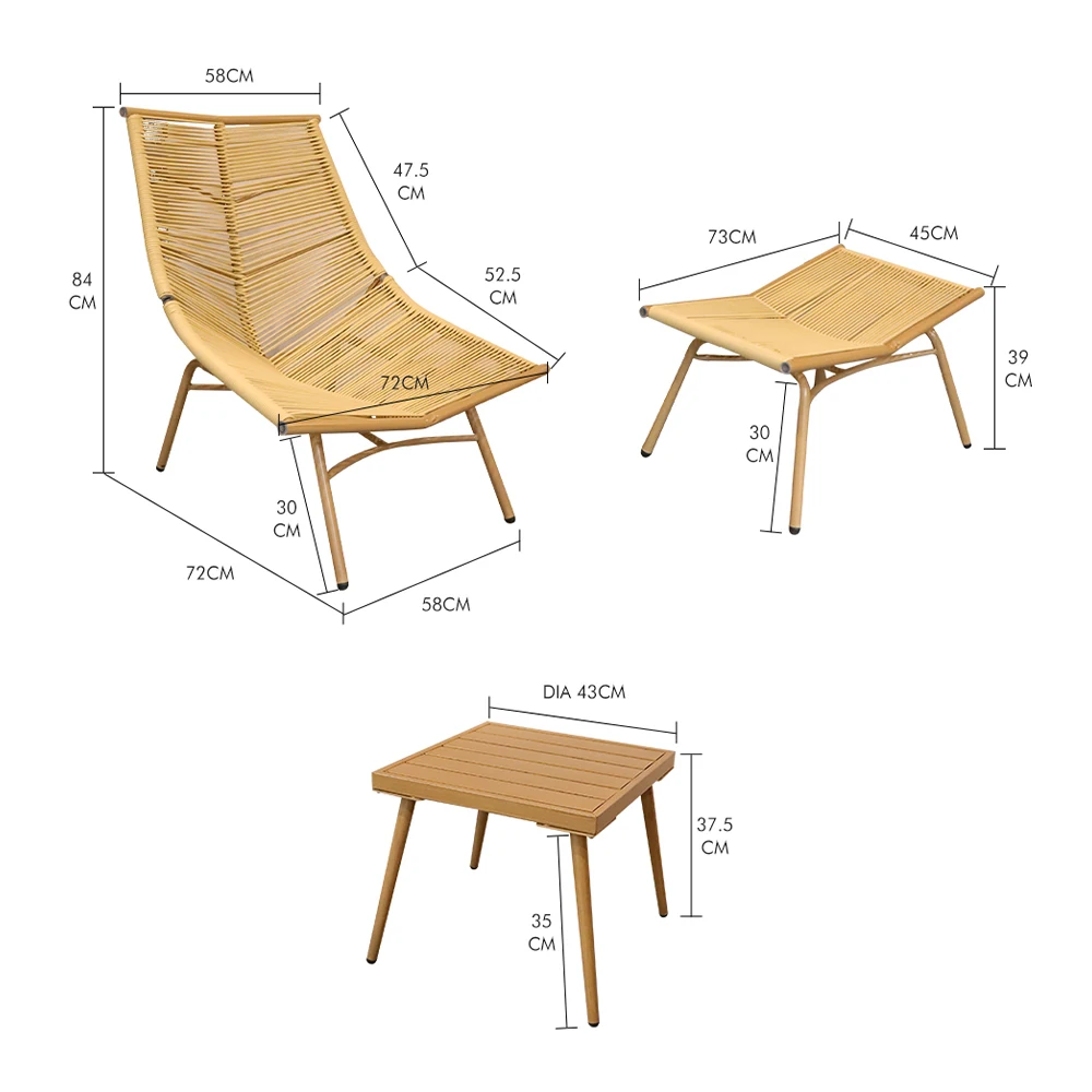 xx-Leisure PE Rattan Single Chair New Balcony Hotel Patio Resort Sofas Garden Chairs Sets Wicker Bistro Outdoor Chair