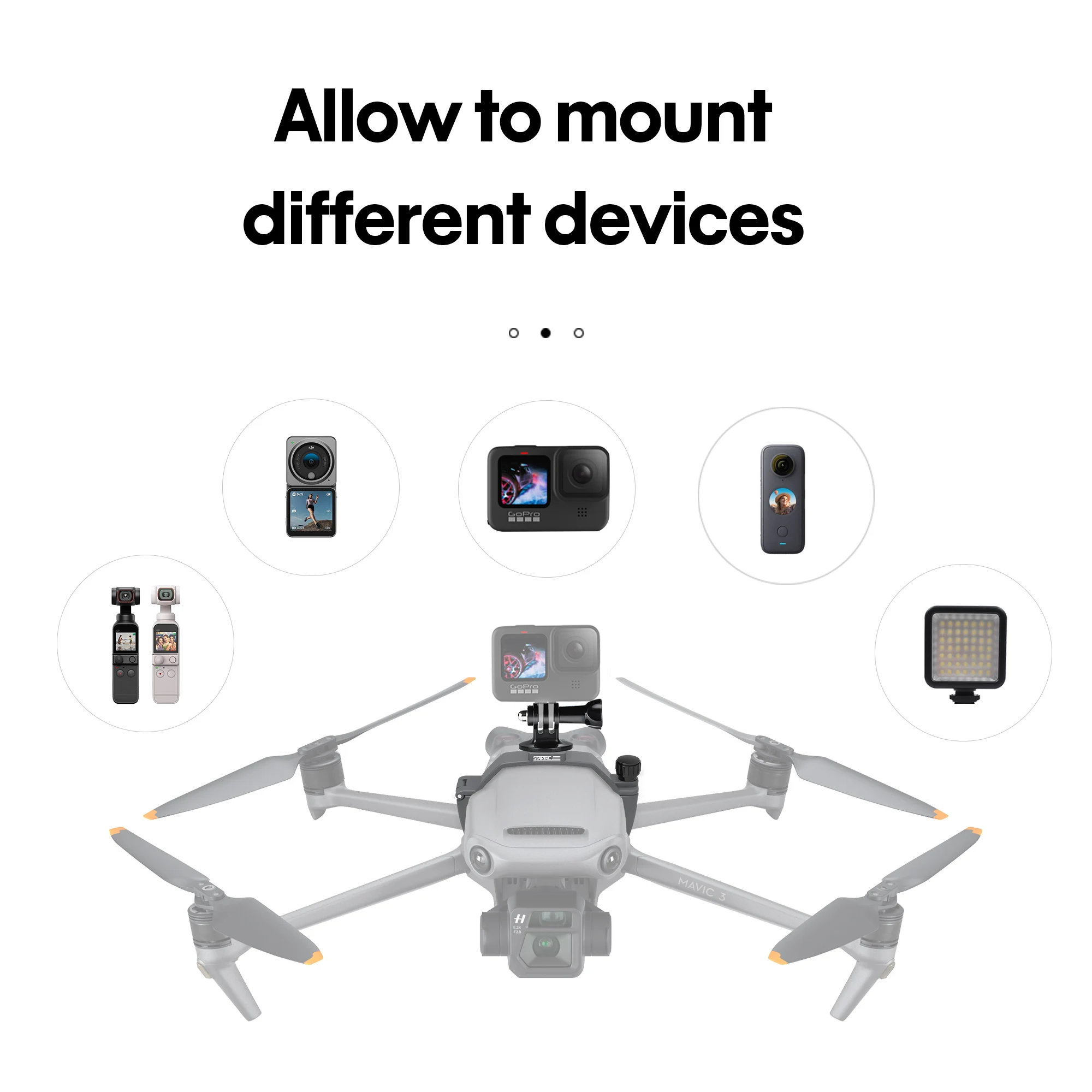 

Multifunctional Expansion Bracket For DJI Mavic 3 Camera Fill Light Fixture