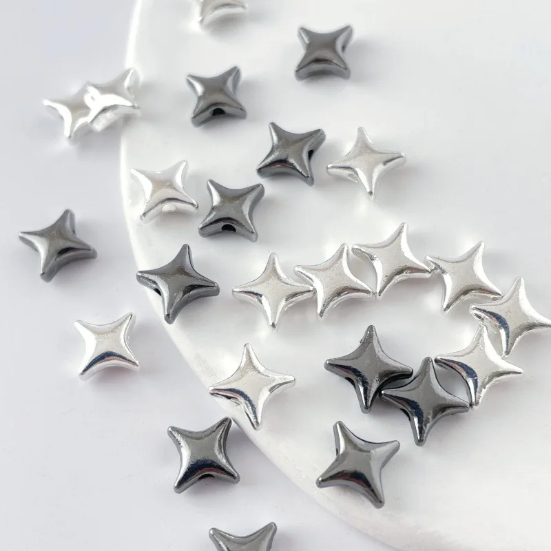 

100 шт./лот DIY смешанные ювелирные аксессуары, звезды из сплава с четырьмя углами и звездами для подвески, подвески для телефона