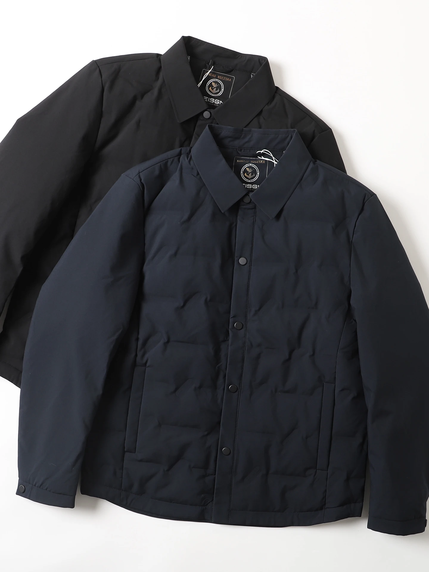 

Lightweight Men's down Jaet irt Sle Du down Thermal Casual Outerwear Polyester Fabric Regular Fit Long Sve Coat