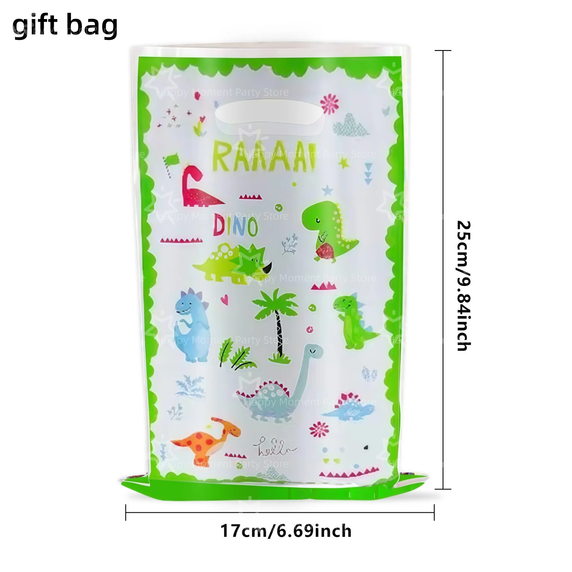 Dino Theme Birthday Child Gift Bag Party Decoration Goody Biscuit Loots Candy Bag Baby Shower Dinosaur Party Favors Supplies view 2