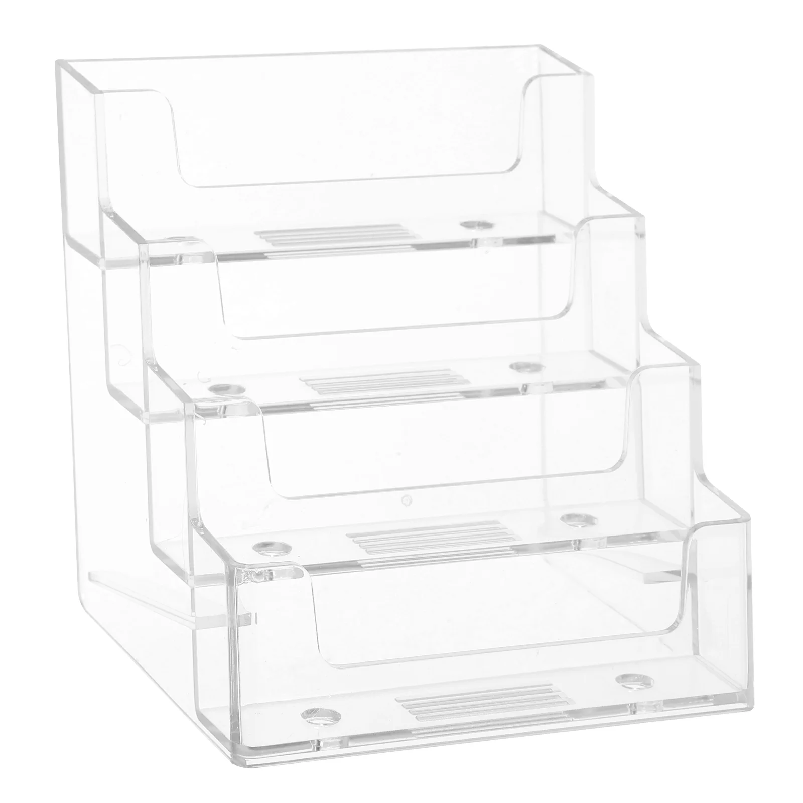 Multi-layer Business Card Box Clear Holder Display Stand Outdoor Shelves Desk Cards Organizer Desktop 