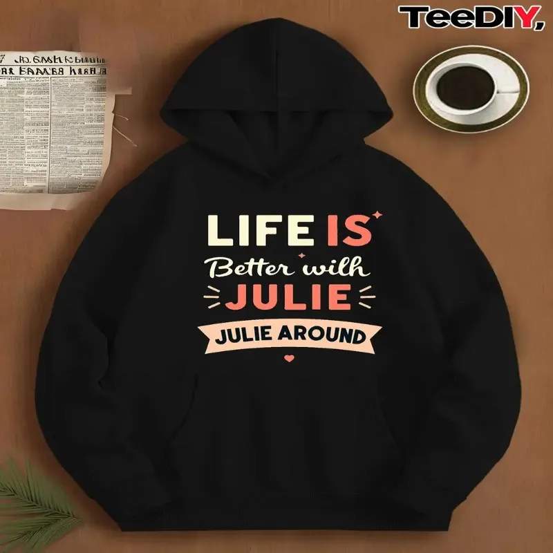 

Осенне-зимняя женская одежда больших размеров, женский свитшот большого размера, жизнь лучше с графическим топом Julie с круглым вырезом в уличном стиле