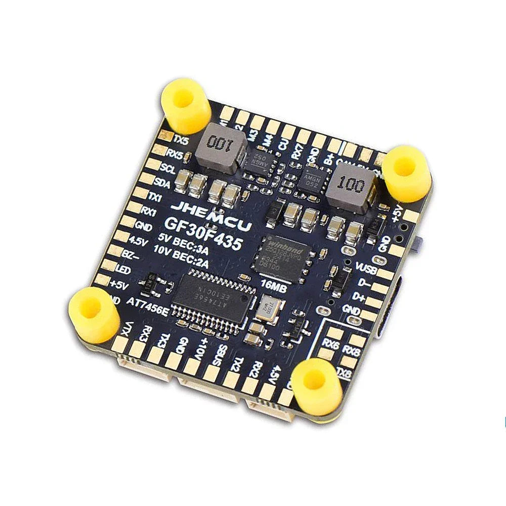 JHEMCU GF30F435 Flight Controller ICM42688P Support OSD GPS W/ Black Box 16MB Barometer SPL06 3-6S 30.5MMx4MM for RC FPV Drone