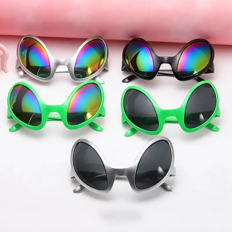 2023 Alien Funny Glasses Rainbow Lenses Sunglasses Halloween Party Props Favors Accessories Adults Kid Party Holiday