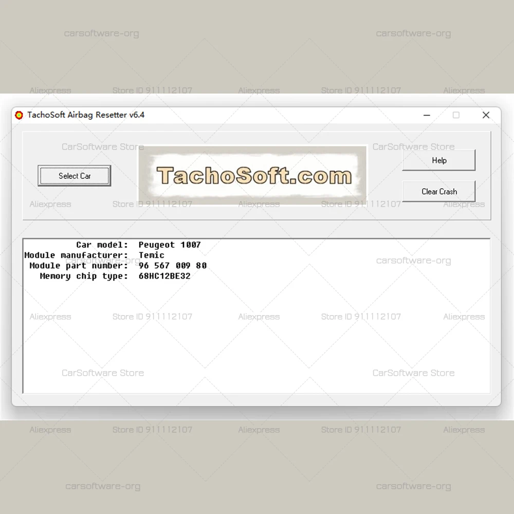 2025 Newest Deleting Crashdata Software Tachosoft Ai-rbag Resetter V6.4 From ECU Dumps with 450 Ai-rbag ECU Models Eprom Mcu Car