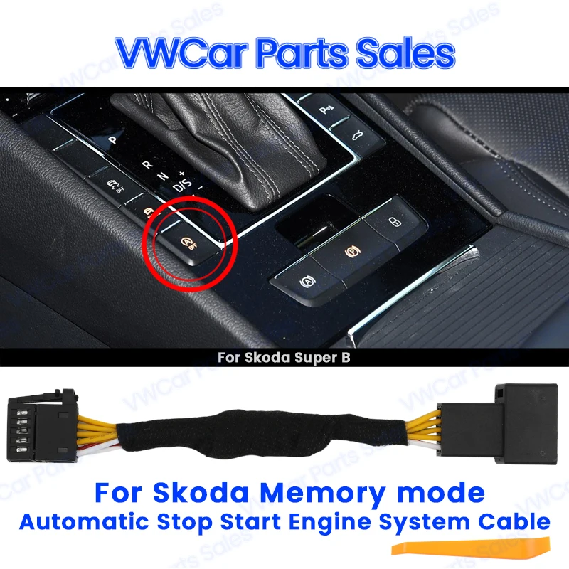 Automatic Stop Start Engine System Off Device Memory Mode Control Sensor Plug Stop Cancel Cable For SKODA Super B