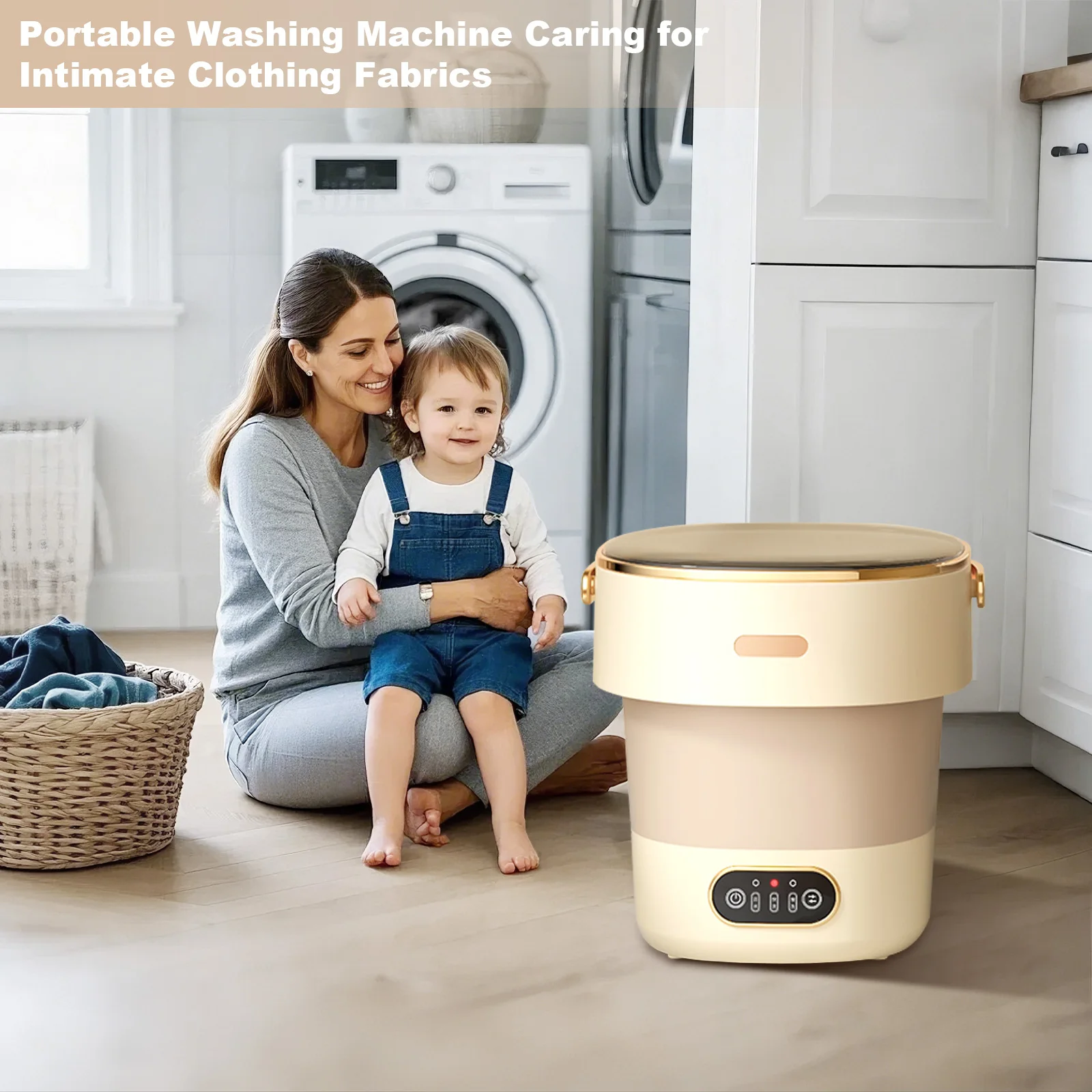 Portable Washing Machine With Spin Dryer, Fully Automatic 13L Folding Mini Washing Machine For Underwear, Baby Clothes Cleaning view 4